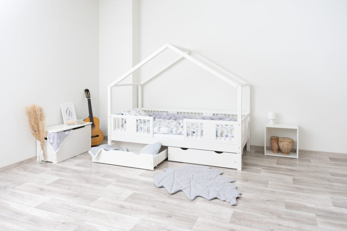 LUNA SHORT 20 biały 1 (2) Kinderbett ASTRIA mit Schublade