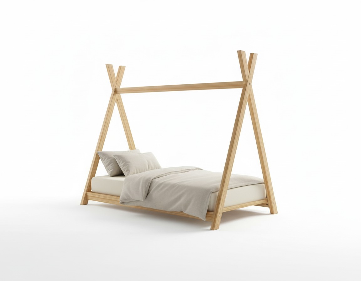Tipi-Bett aus Kiefernholz