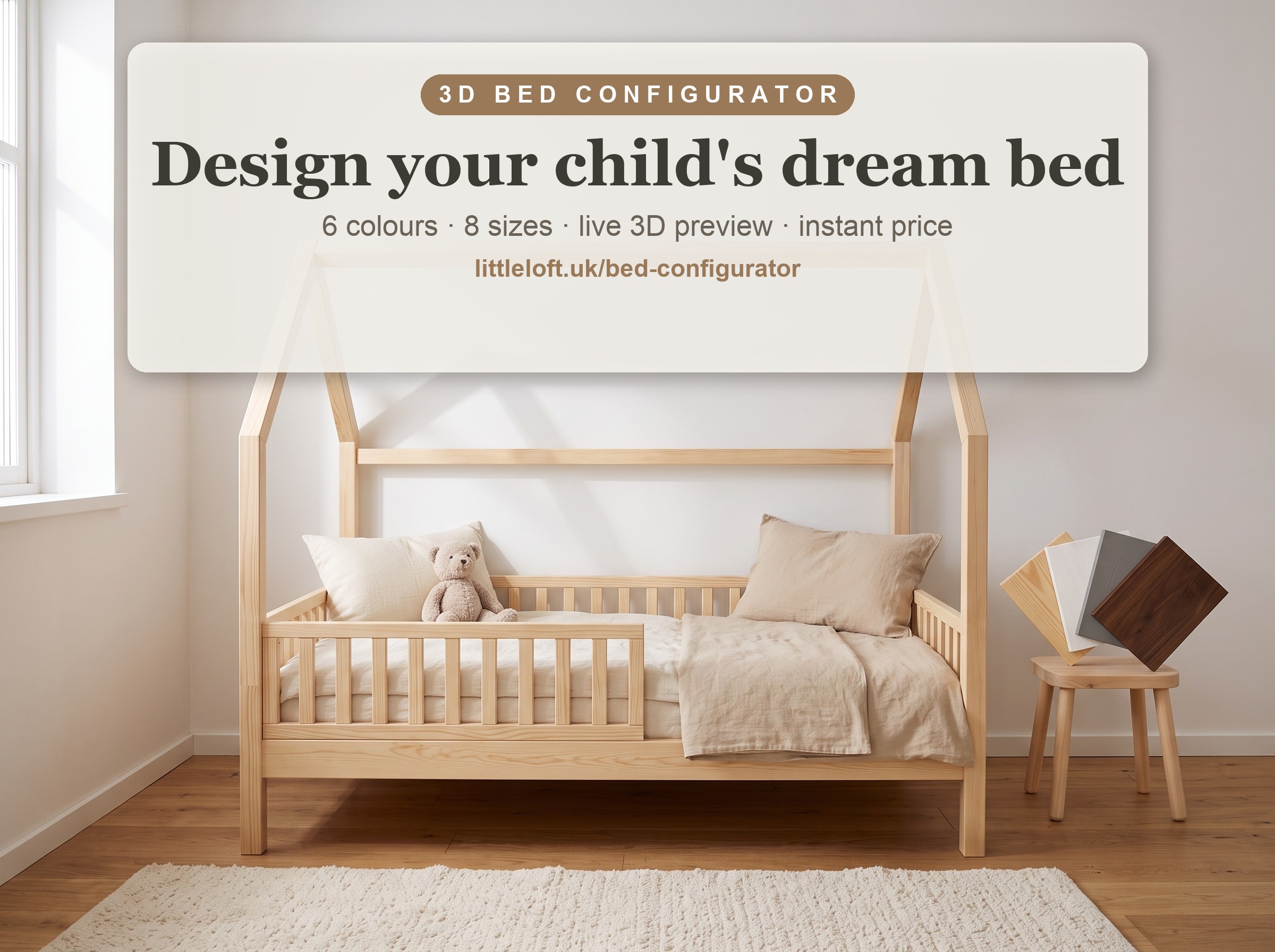 3D bed configurator — design your child's dream bed