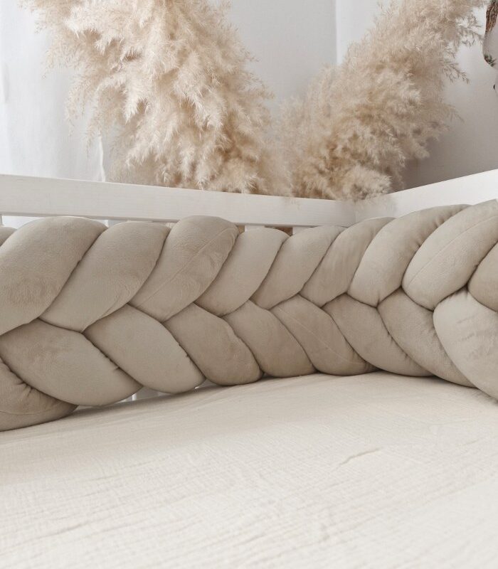 Wheat-Ear Braided Bumper Velvet, 5 Strands – Beige