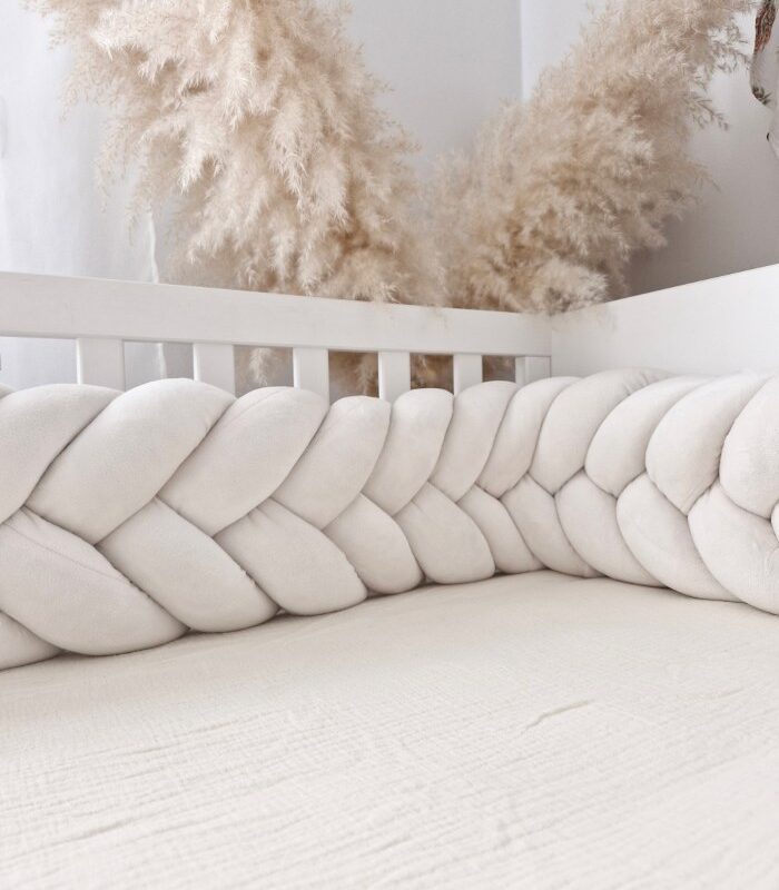 Wheat-Ear Braided Bumper Velvet, 5 Strands – Cream Wheat-Ear Braided Bumper Velvet, 5 Strands – Cream