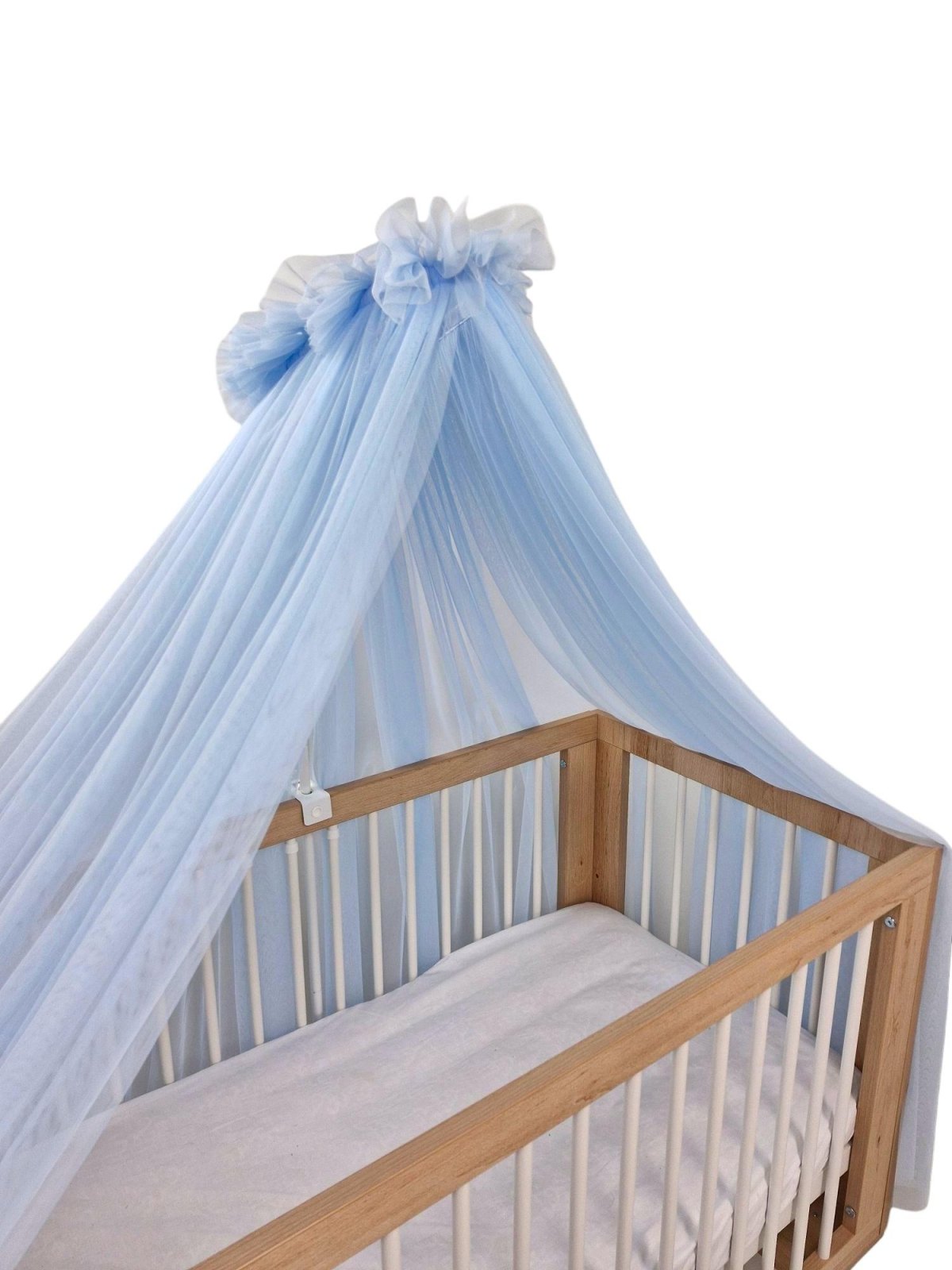Tulle Bed Canopy with Frame – Baby Blue
