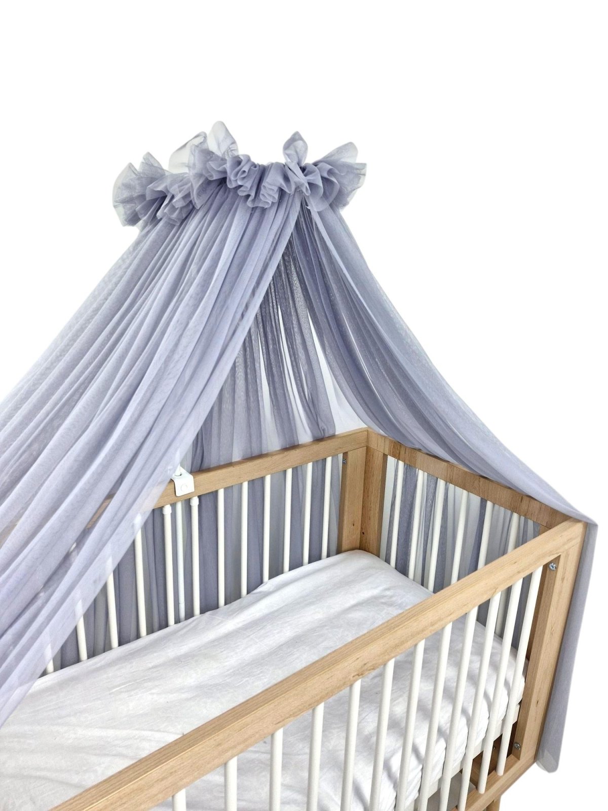 Tulle Bed Canopy with Frame – Dove Blue