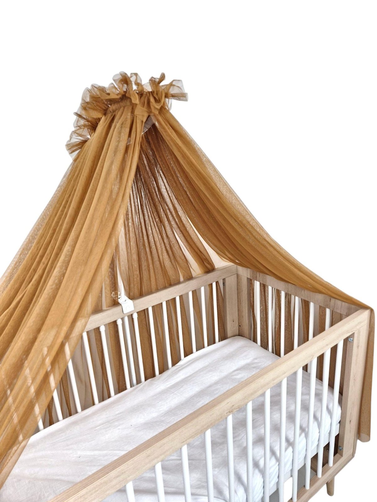 Tulle Bed Canopy with Frame – Cinnamon