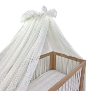 Wave Tulle Bed Canopy with Frame