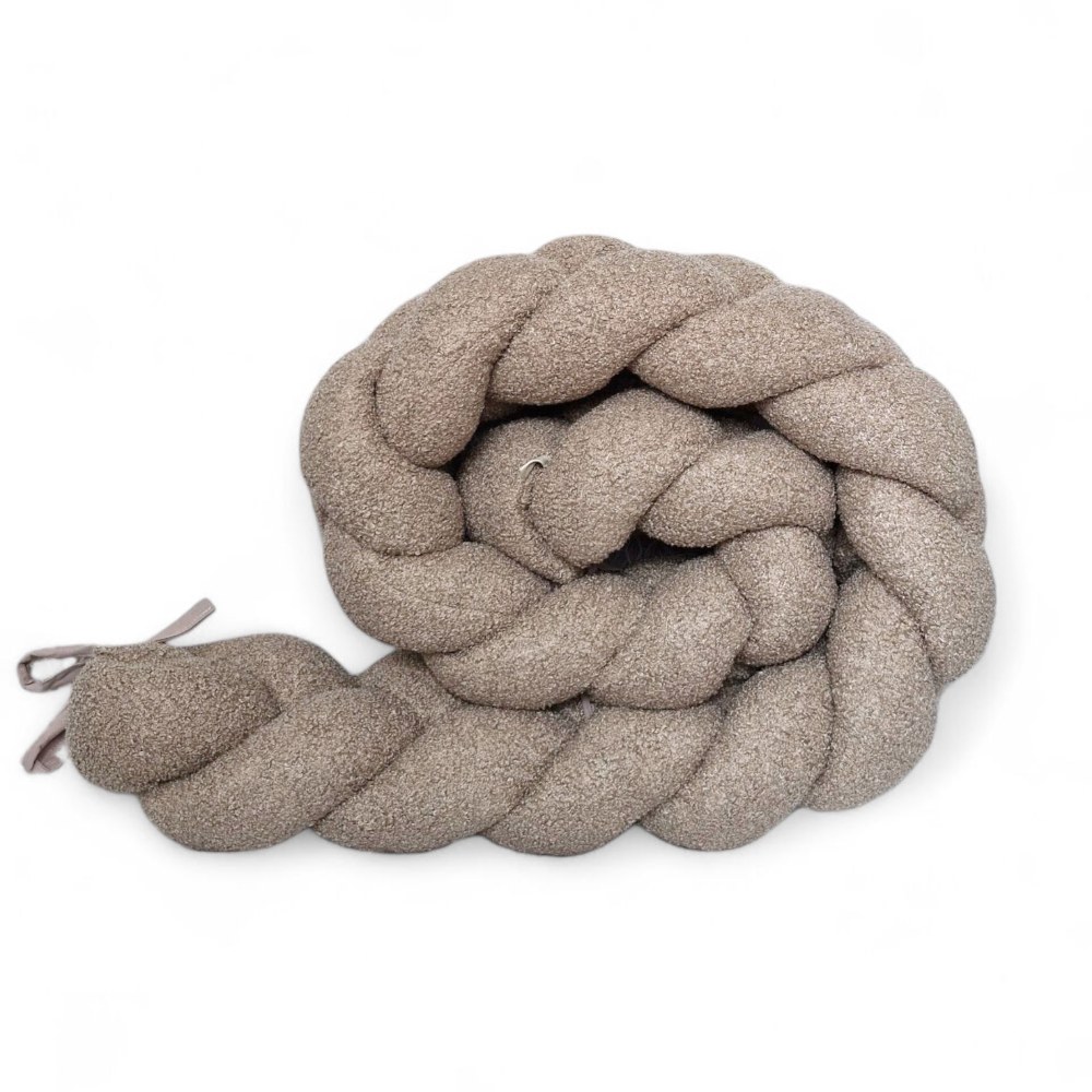 Braided Bumper Bouclé, 3 Strands – Brown Braided Bumper Bouclé, 3 Strands – Brown