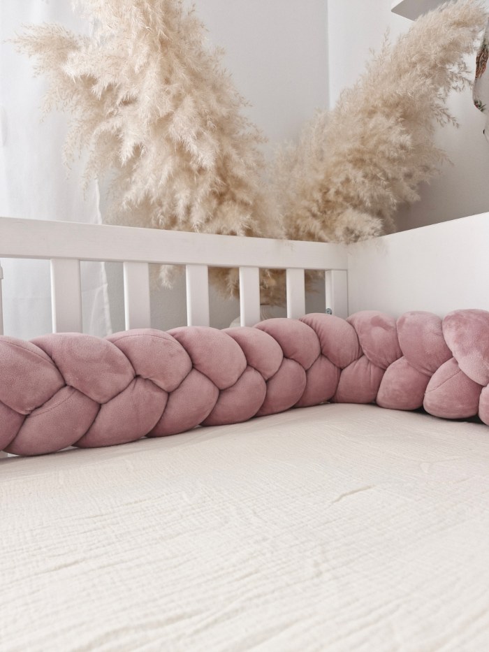 Braided Bumper Velvet, 3 Strands – White Braided Bumper Velvet, 3 Strands – White