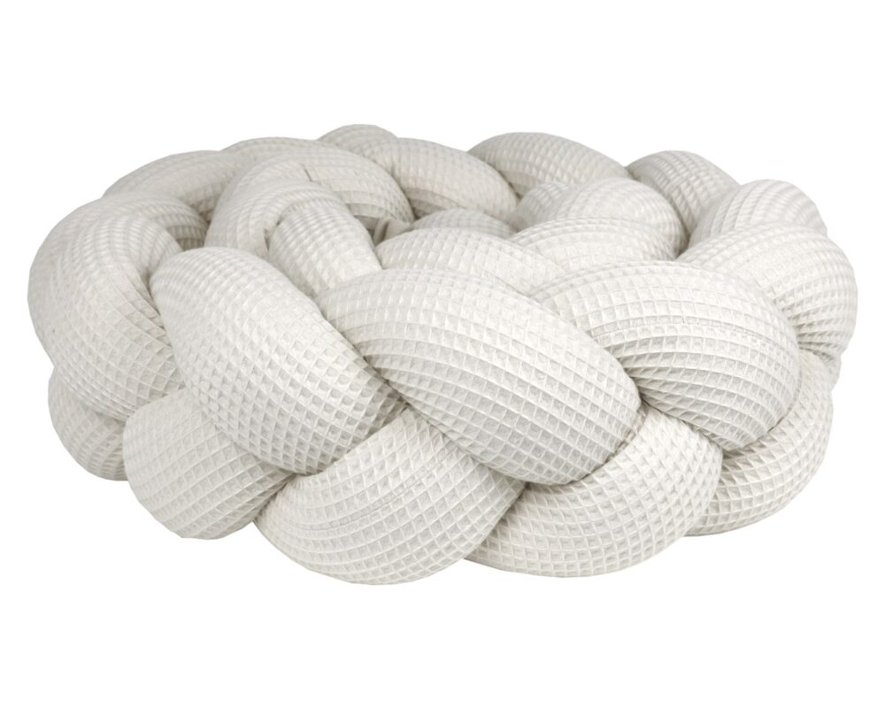 Braided Bumper Waffle Piqué, 3 Strands – Cream