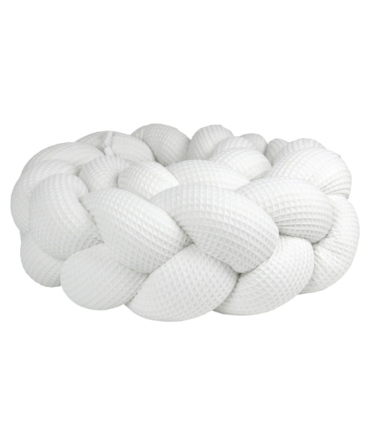 Braided Bumper Waffle Piqué, 3 Strands – White Braided Bumper Waffle Piqué, 3 Strands – White