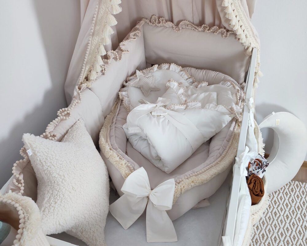 Boho Cot Bumper with Ruffle