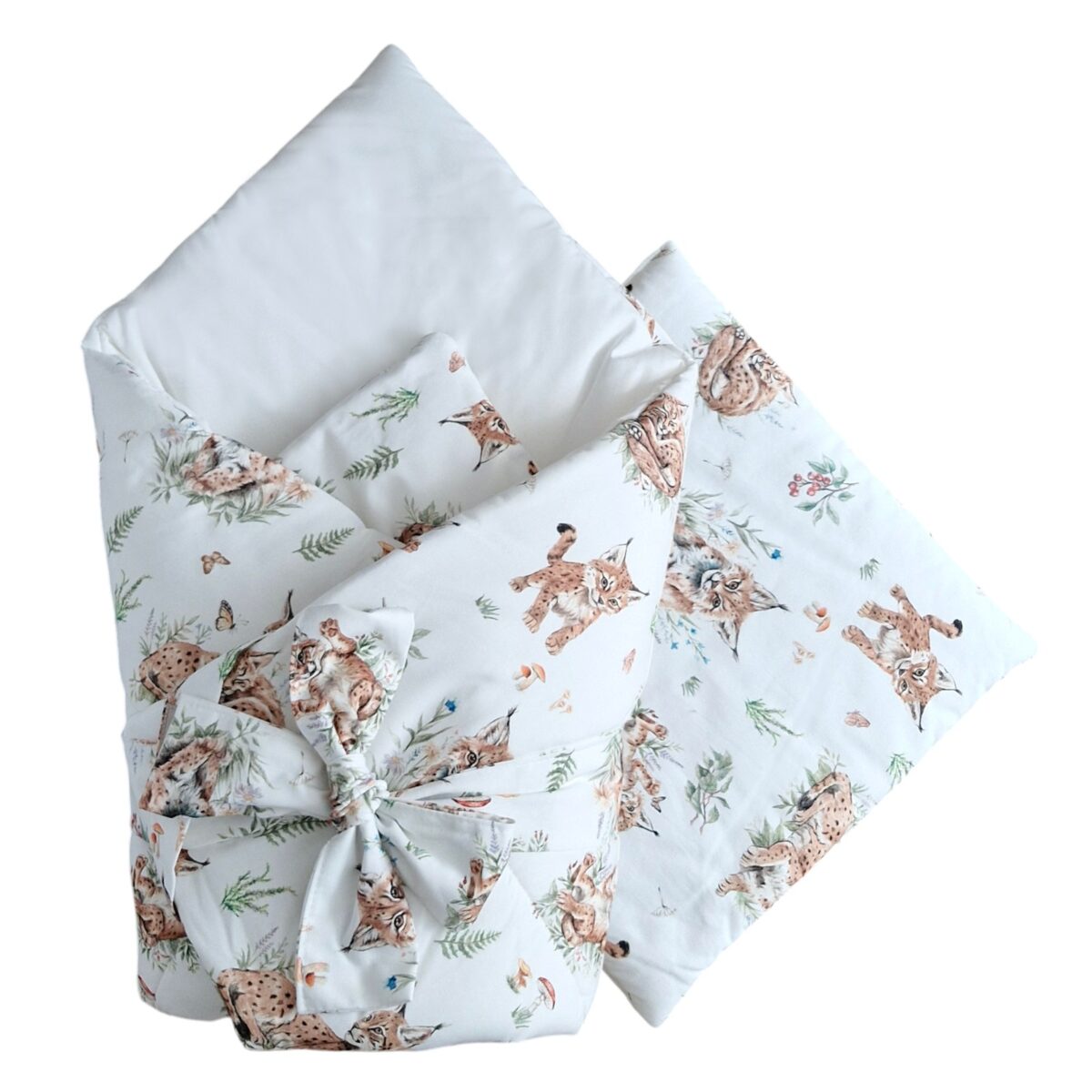 2-in-1 Swaddle Wrap 75 × 75 cm with Pillow 35 × 35 cm – Lynxes