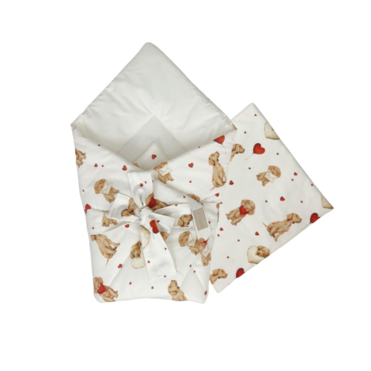 2-in-1 Swaddle Wrap 75 × 75 cm with Pillow 35 × 35 cm – In Love