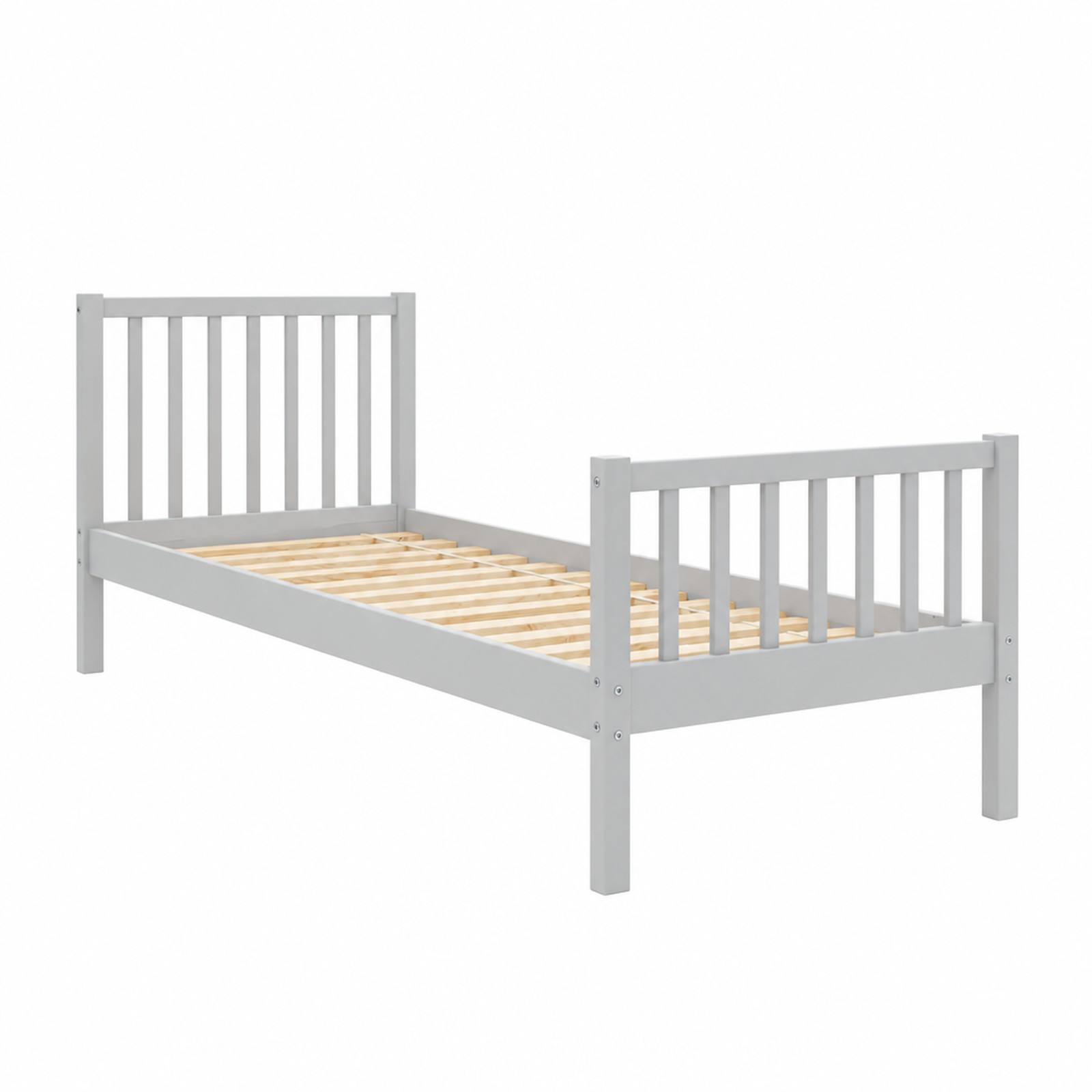 ELLA Children’s Bed in pine wood, grey, packshot