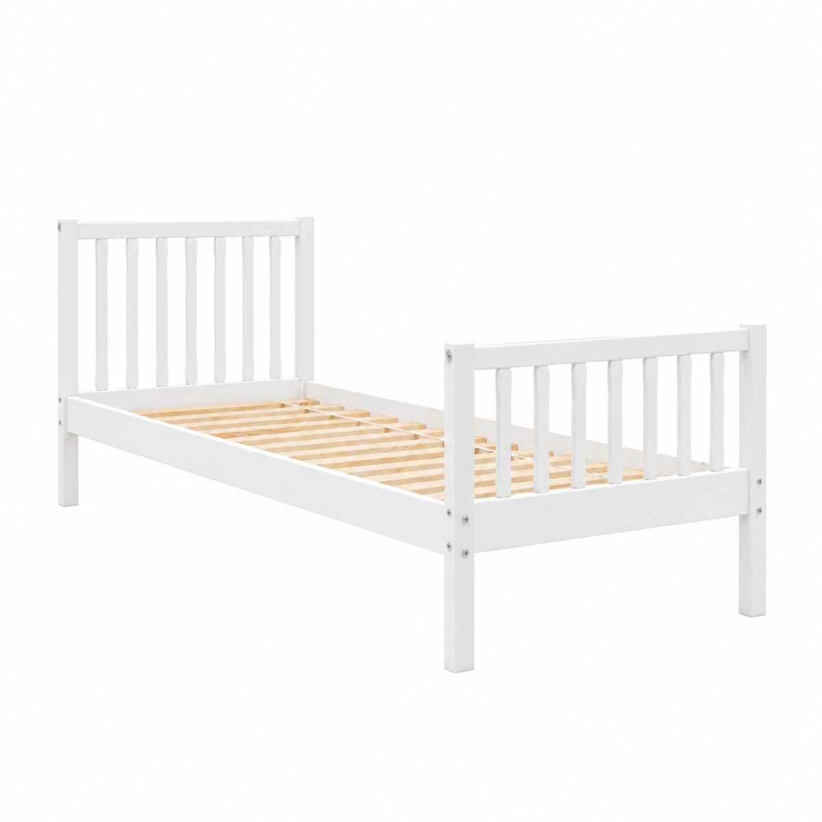 ELLA Children’s Bed in pine wood, white, packshot