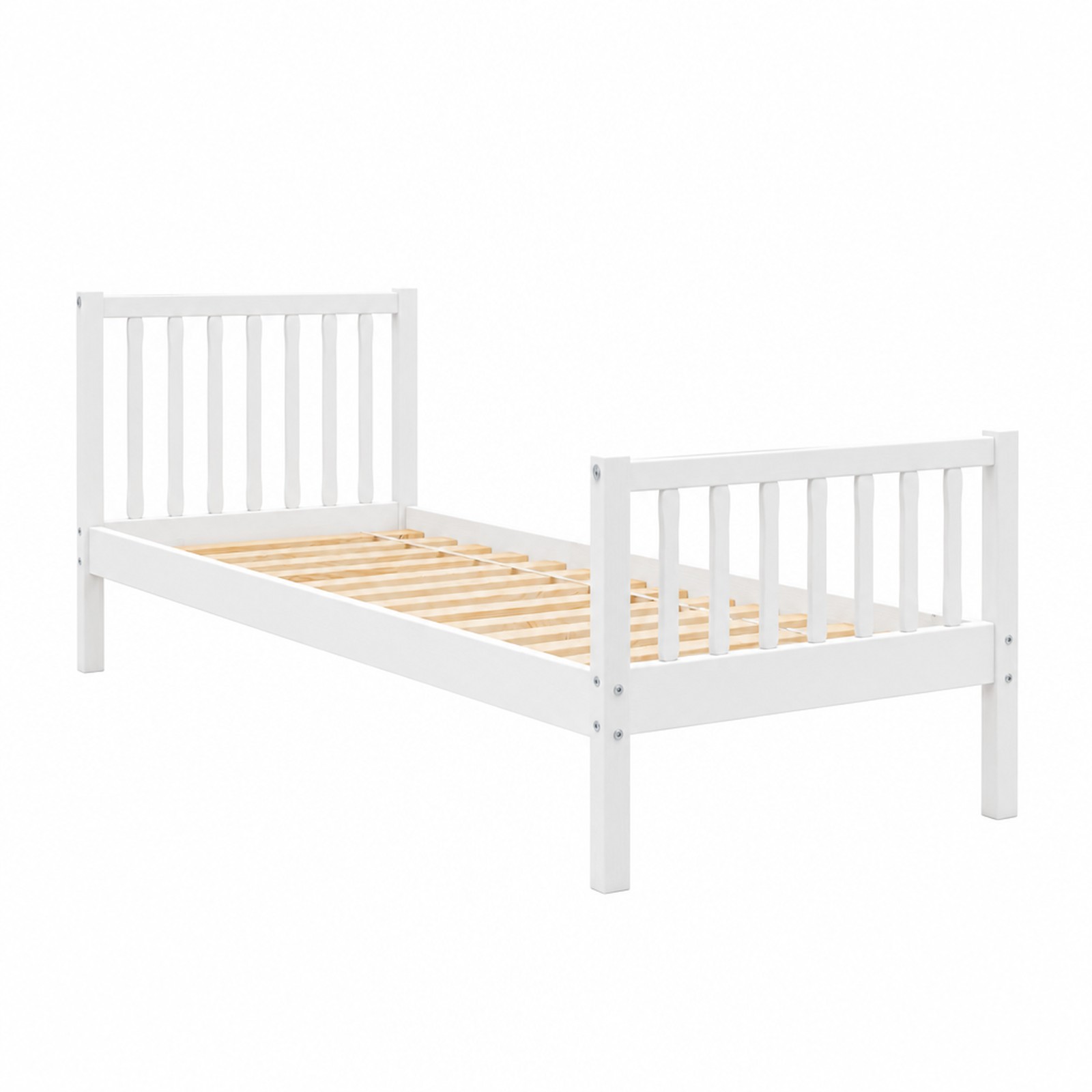 ELLA Children’s Bed in pine wood, white, packshot