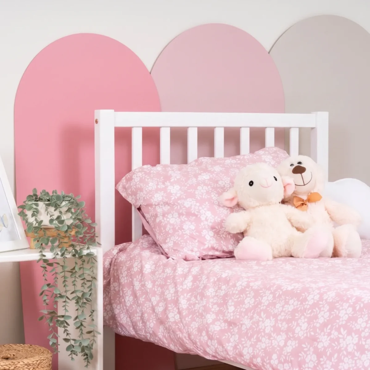 ELLA Children’s Bed in pine wood, white, detail