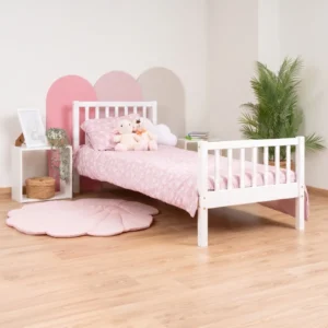 ELLA Children’s Bed in pine wood, white, in the children's room