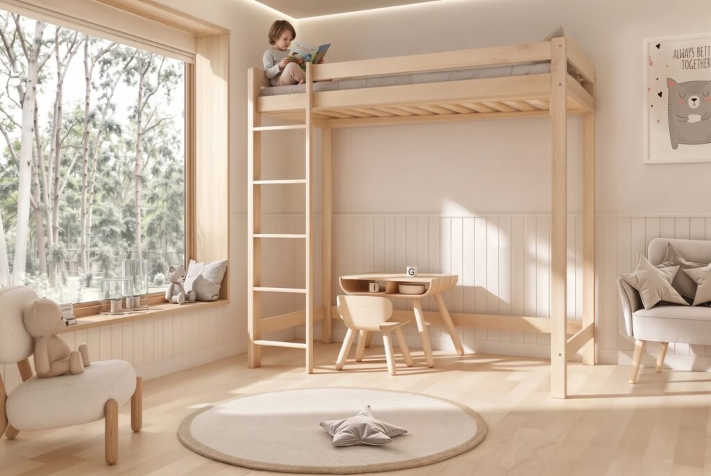 Child in the AVELA 160cm Bunk Bed