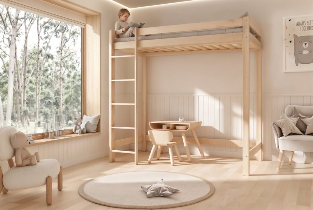 Child in the AVELA 180cm Bunk Bed