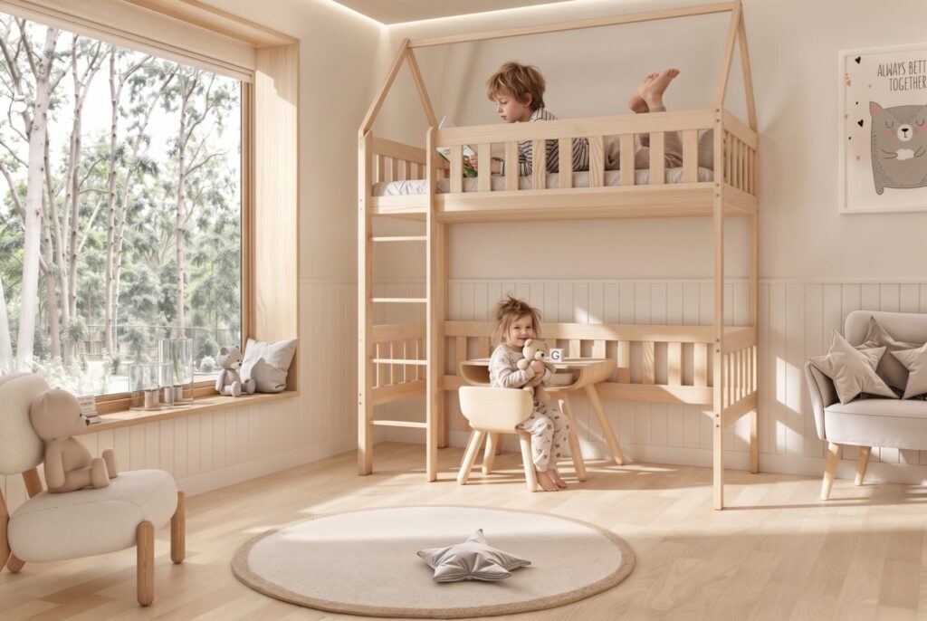 LUCIA Bunk Bed with parent and child