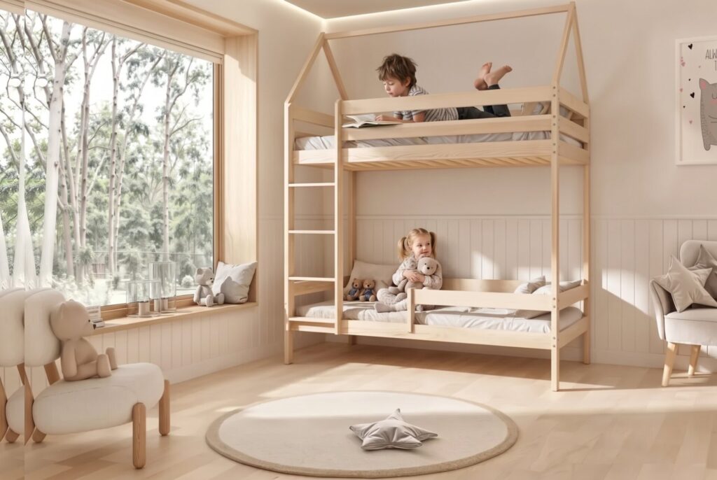 ULMI Bunk Bed with parent and child