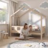 ASTRIA Children’s Bed – story time together ASTRIA Children’s Bed with parent and child