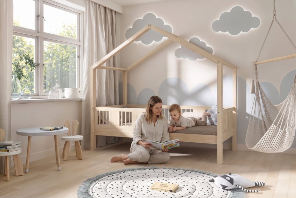 ASTRIA Children’s Bed with parent and child