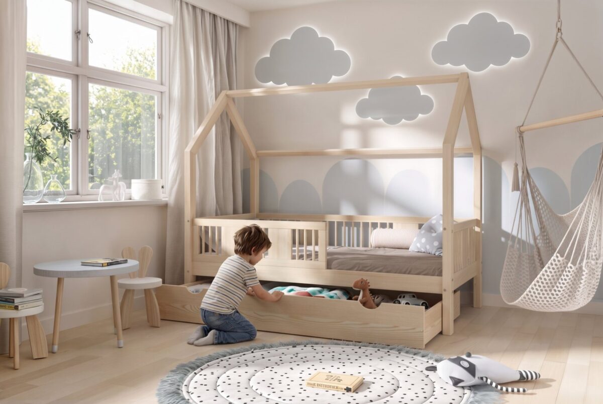 Child in the LUMINA Children’s Bed with Drawer