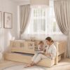LUNA Children’s Bed with Drawer with parent and child