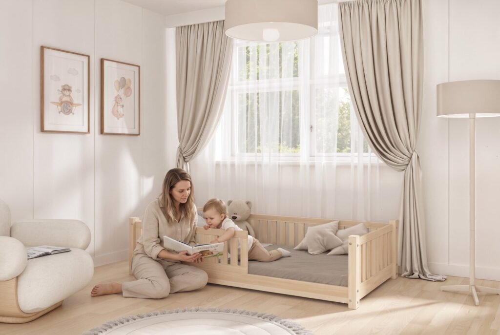 NIKO Mini Children’s Bed with parent and child