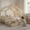 Child in the SELVIA Children’s Bed with Drawer