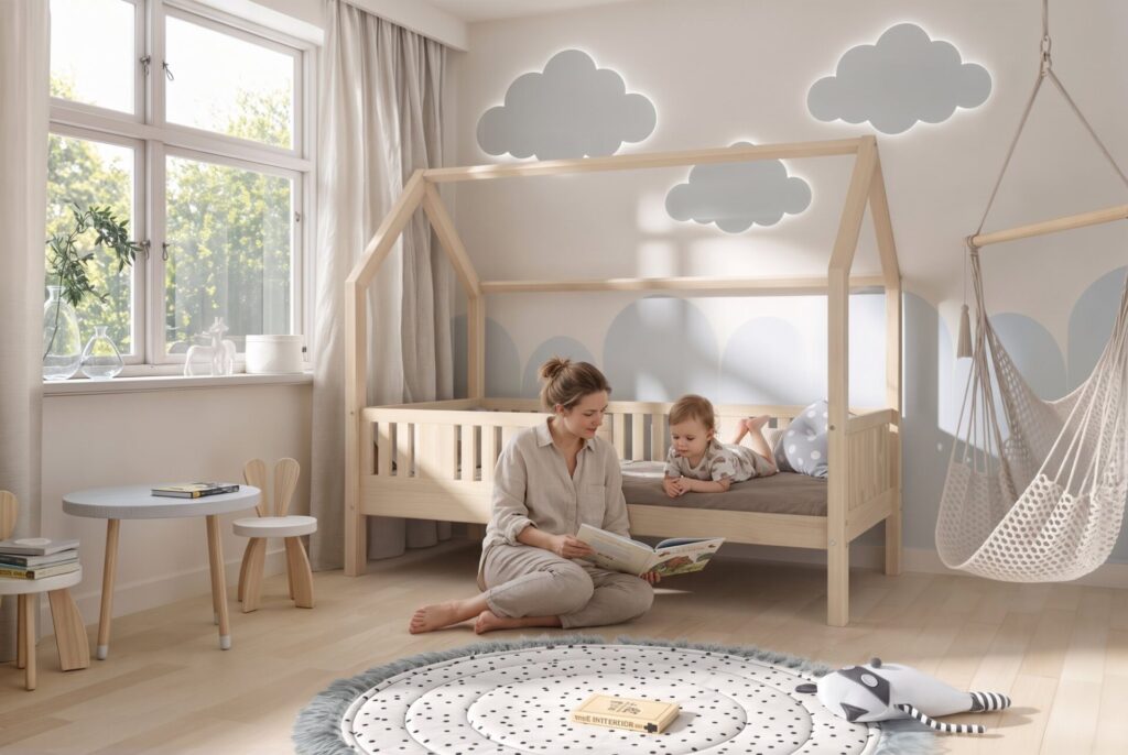 STELLIA Children’s Bed with parent and child