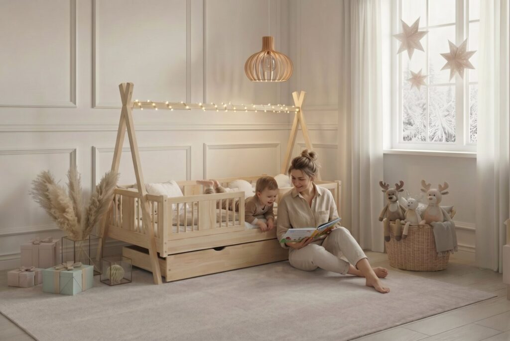 TIPI LUNA Children’s Bed with parent and child