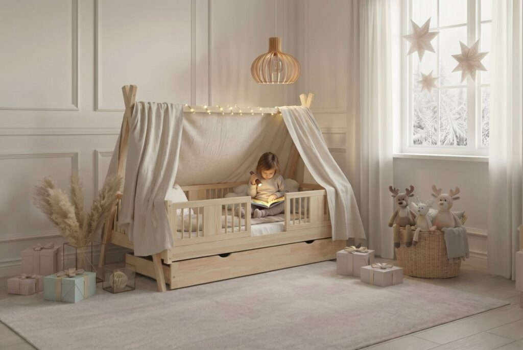 Child in the TIPI LUNA Children’s Bed