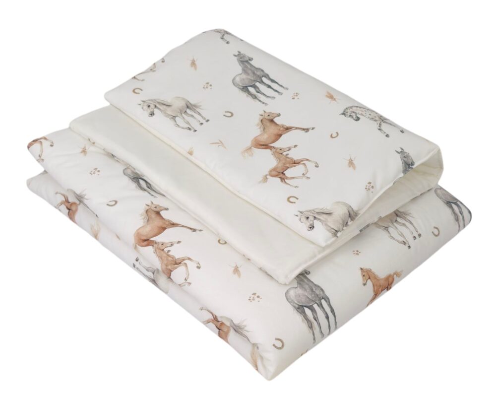 Children's Duvet and Pillow Set – Horses Children's Duvet and Pillow Set – Horses