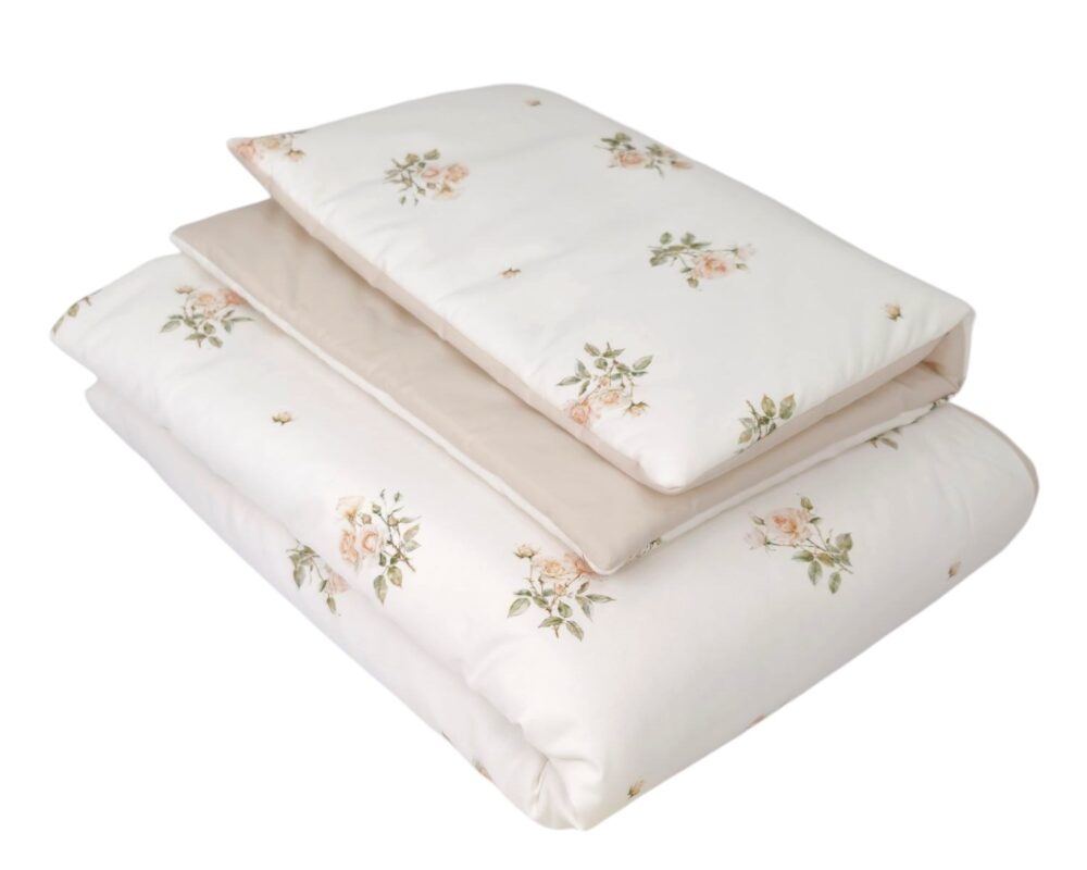 Children's Duvet and Pillow Set – Tea Roses Children's Duvet and Pillow Set – Tea Roses