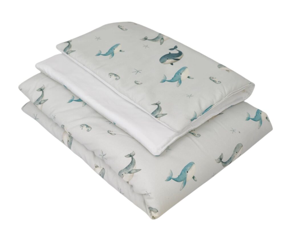 Children's Duvet and Pillow Set – Whales Children's Duvet and Pillow Set – Whales
