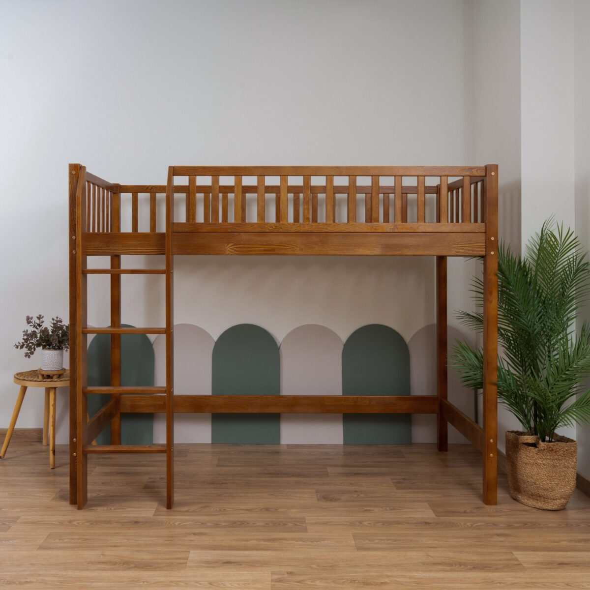 KOSMO Loft Bed – Retro (5) KOSMO Loft Bed in pine wood, Retro