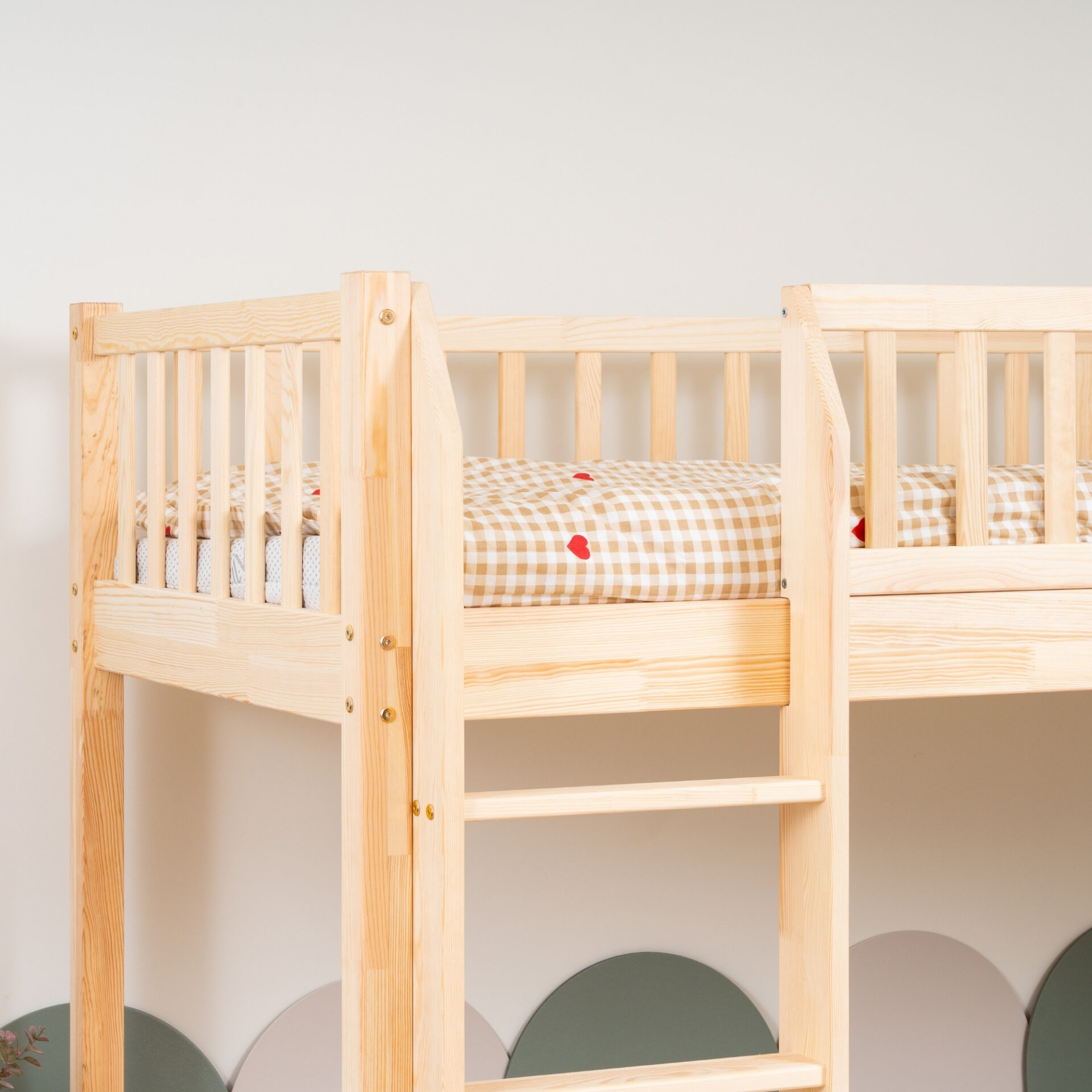 KOSMO Loft Bed – natural pine (7) KOSMO Loft Bed in pine wood, natural pine