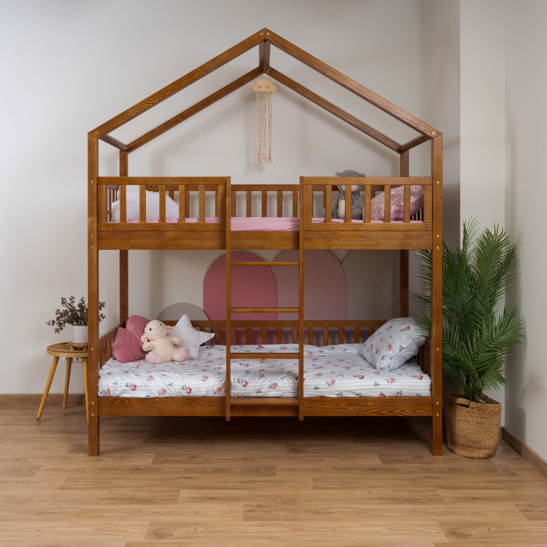 KOSMO Short Bunk Bed – Retro (6) KOSMO Short Bunk Bed in pine wood, Retro