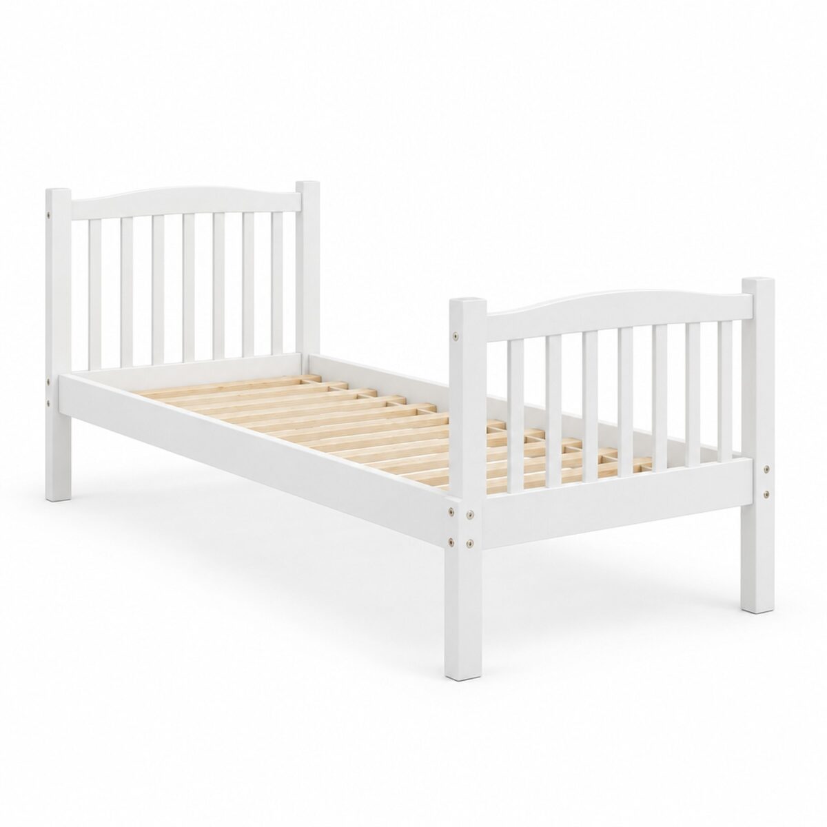 MALVA Children’s Bed in pine wood, white, packshot
