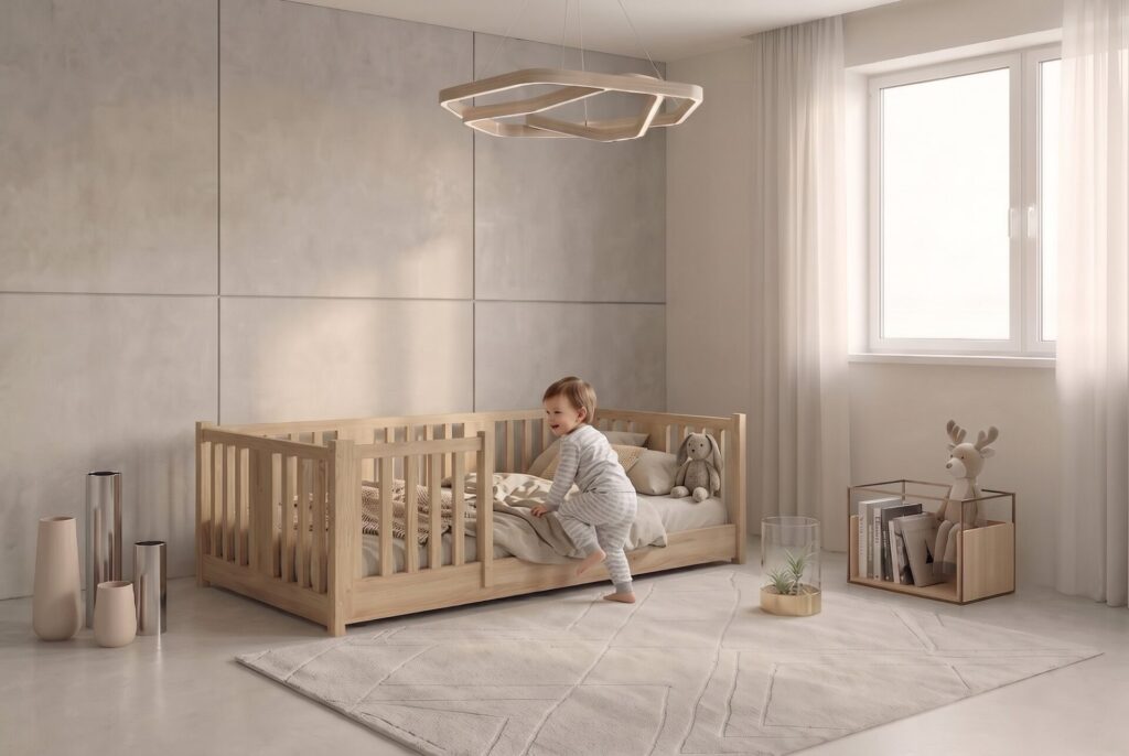 Child in the TEO Montessori Bed