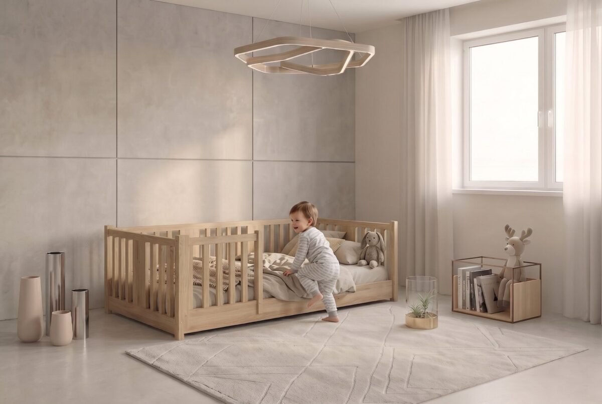 TEO Montessori Bed – everyday life Child in the TEO Montessori Bed
