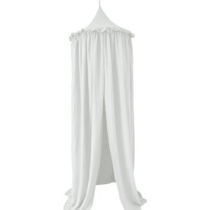 Muslin Canopy with Ruffle – Ceiling Mounted