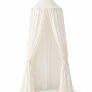 Muslin Canopy with Lace – Ceiling Mounted