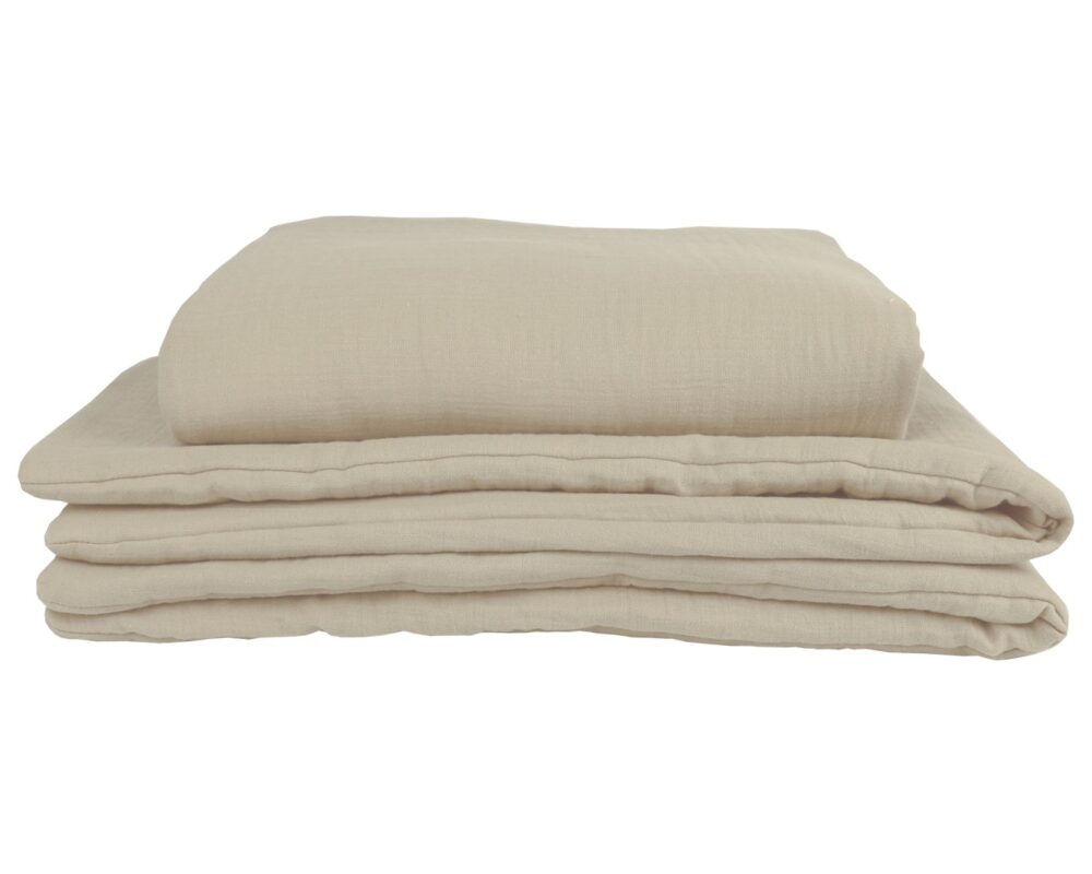 Muslin Duvet and Pillow Set – Beige Muslin Duvet and Pillow Set – Beige