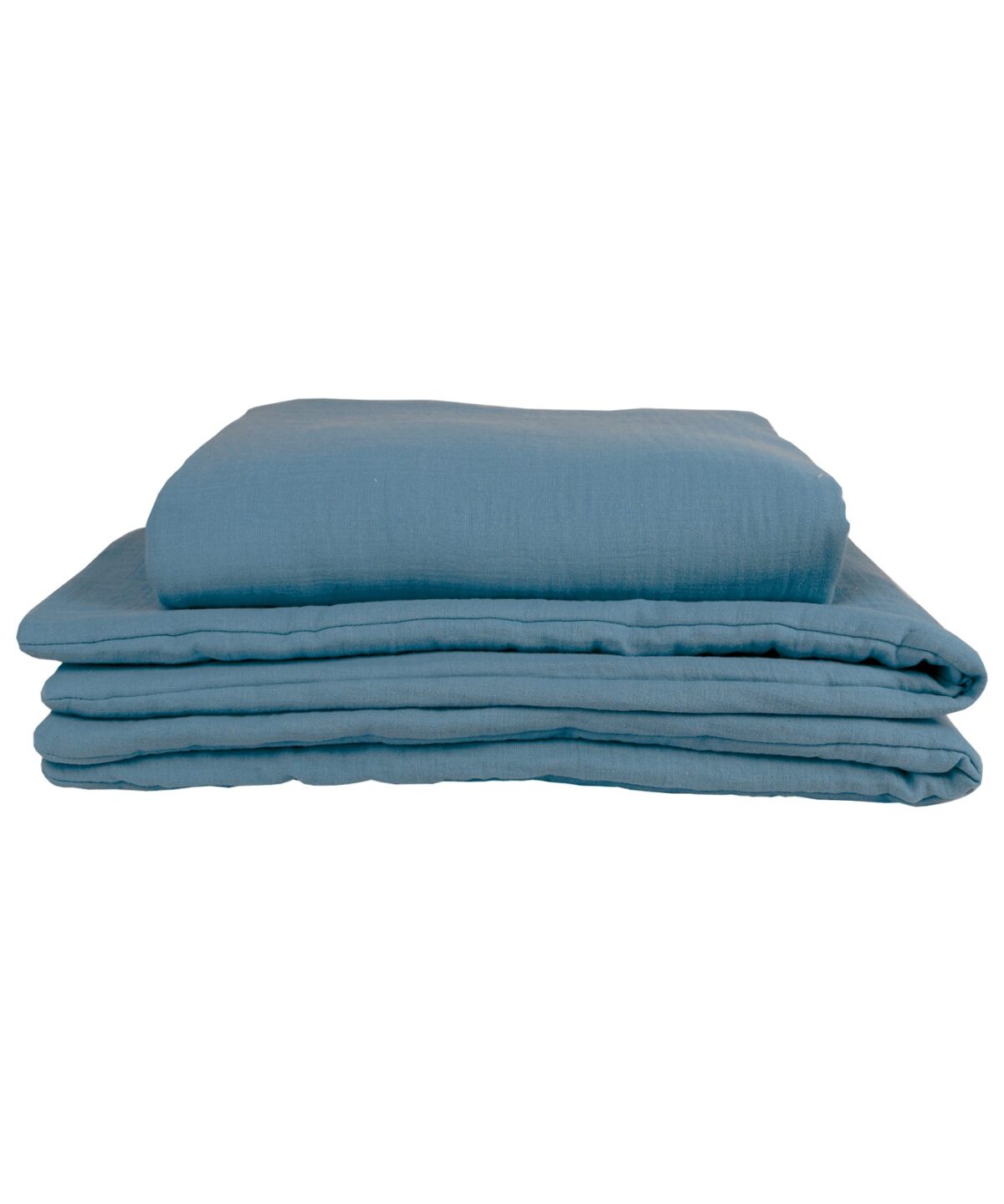 Muslin Duvet and Pillow Set – Denim Blue Muslin Duvet and Pillow Set – Denim Blue