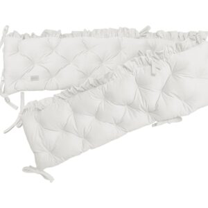 Quilted Velvet Cot Bumper with Ruffle