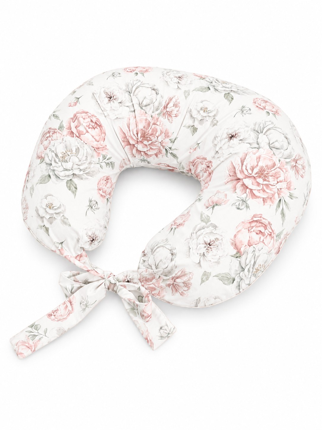 Adjustable Nursing Pillow with Waist Tie – Peonies Adjustable Nursing Pillow with Waist Tie – Peonies