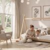 Pine Tipi Bed with parent and child